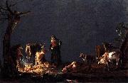 Leonaert Bramer Peasants by a Fire Sweden oil painting artist